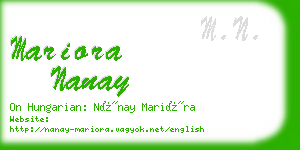 mariora nanay business card
